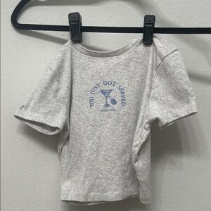 Garage Gray Kids Tee with Blue Graphic